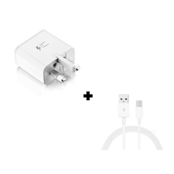 Picture of Genuine Samsung Fast Charger Plug & C-Type USB Cable White