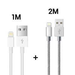 Picture of iPhone Lightning Cable 1M and Alfa 2M iPhone Fast iPhone Charging Cable for iPhone XR XS X 10 8 7 6s 6 Plus