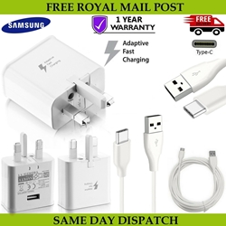 Picture of Genuine Samsung Fast Charger Plug & 1M Type C USB Data Cable For Galaxy Phones Series