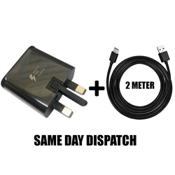 Picture of Genuine Samsung Fast Charger Plug& 2M USB Type-C Data Cable For Galaxy Phone Lot