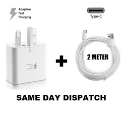 Picture of Genuine Samsung Fast Charger Plug& 2M Type-C USB Data Cable For Galaxy Phone Lot