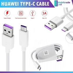 Picture of Genuine Huawei 40W 5A Super Fast Charger Cable Data Lead For P40 P30 P20 P10 P9